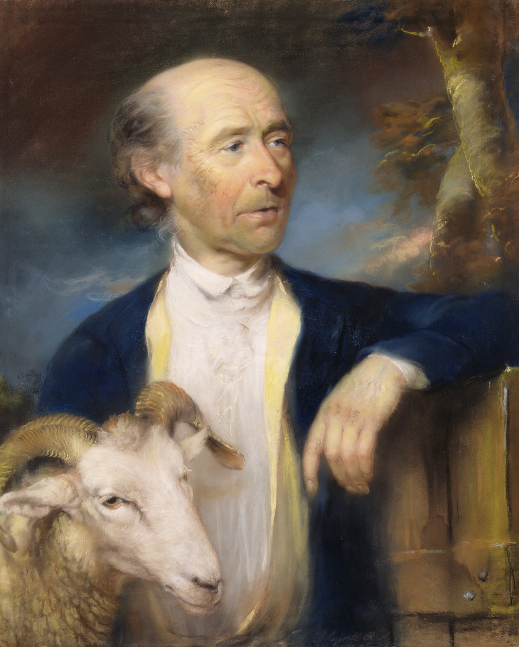 Devizes的John Collins（fl.1771-99）1799（纸上粉彩） 作者 约翰·罗素