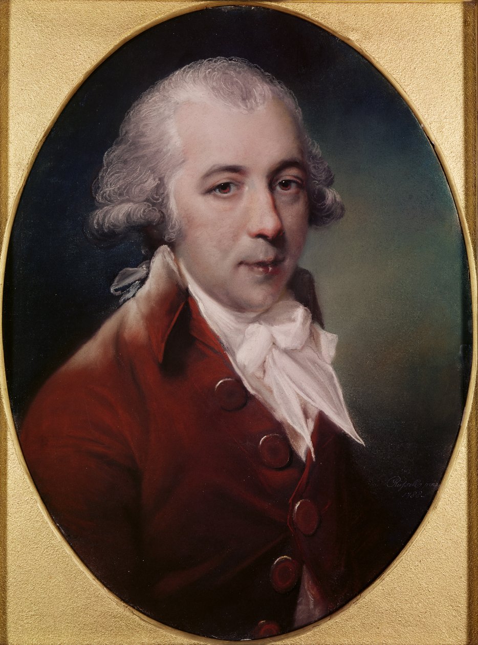 Richard Brinsley Sheridan（1751-1816）1788年的肖像（灰纸上的粉彩） 作者 约翰·罗素