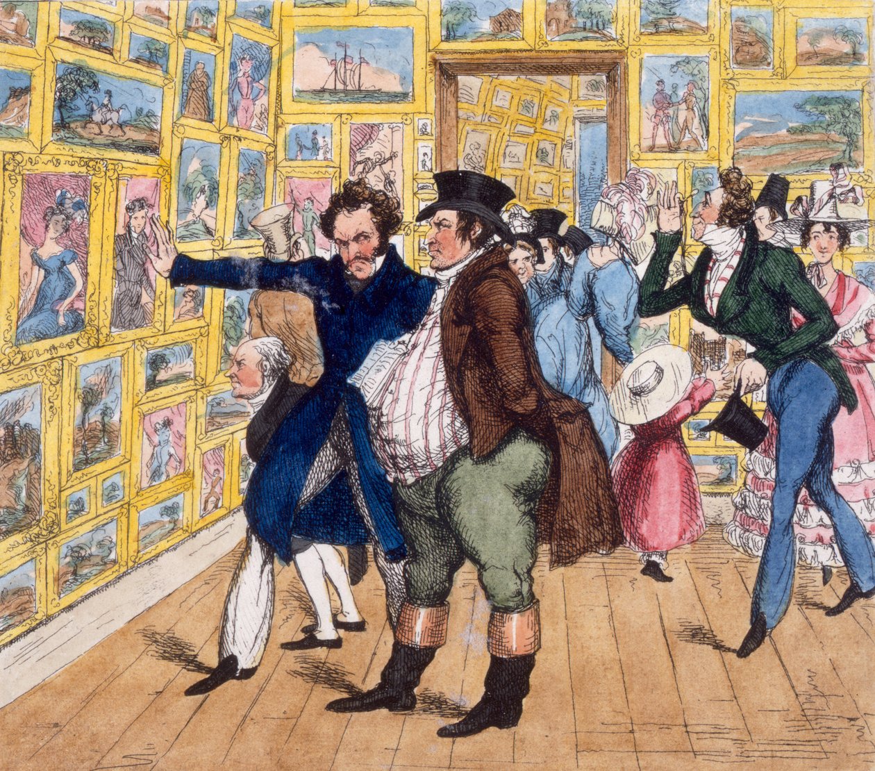 超越表达的概念，或1829年的绘画批评的极致（彩色蚀刻） 作者 