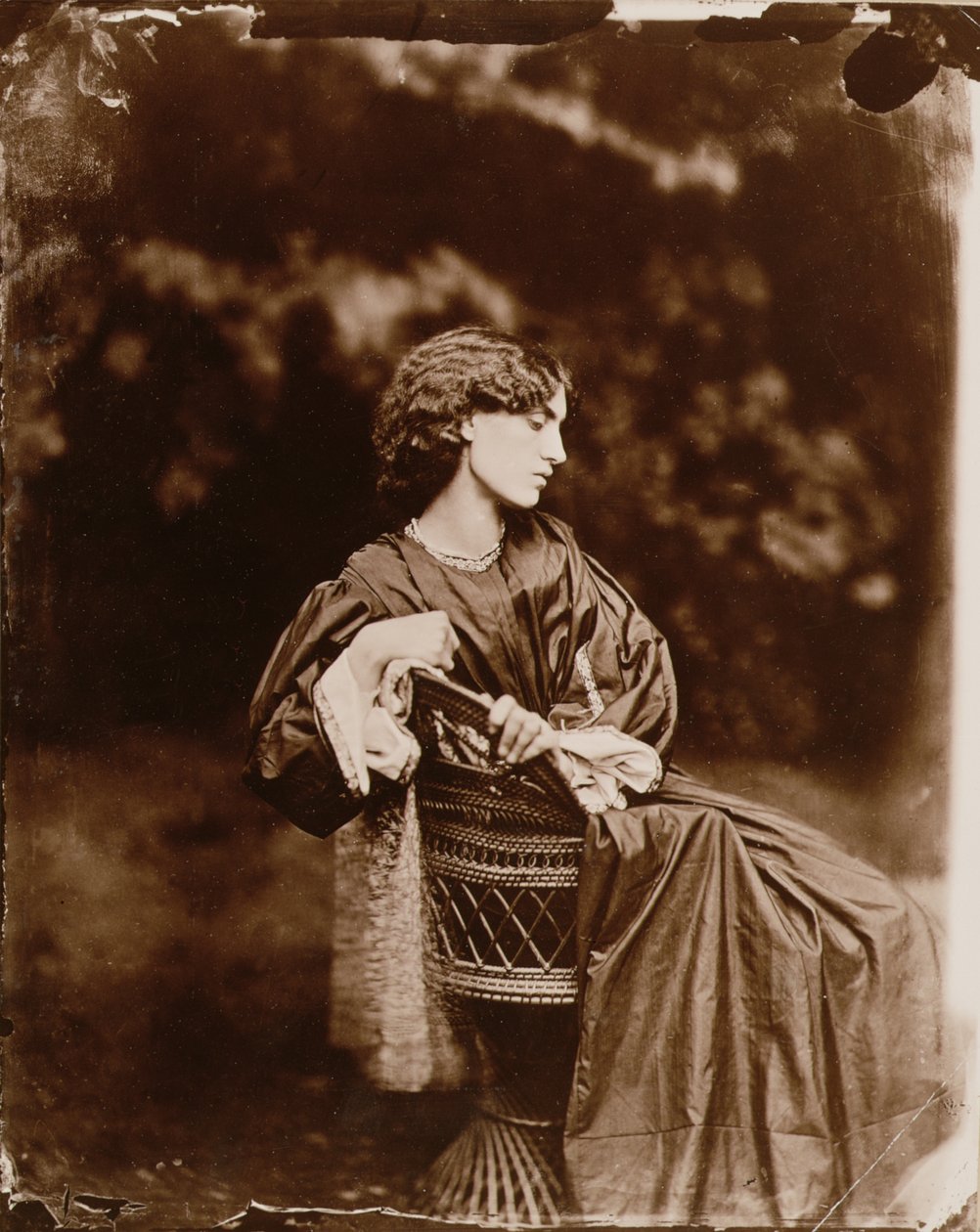 Jane Morris的肖像（1839-1914）1865年（蛋白印刷品）（另见265091） 作者 约翰·帕森斯