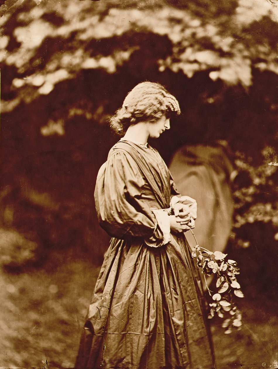 Jane Morris（1839-1914）1865年的肖像（蛋白印刷品） 作者 约翰·帕森斯