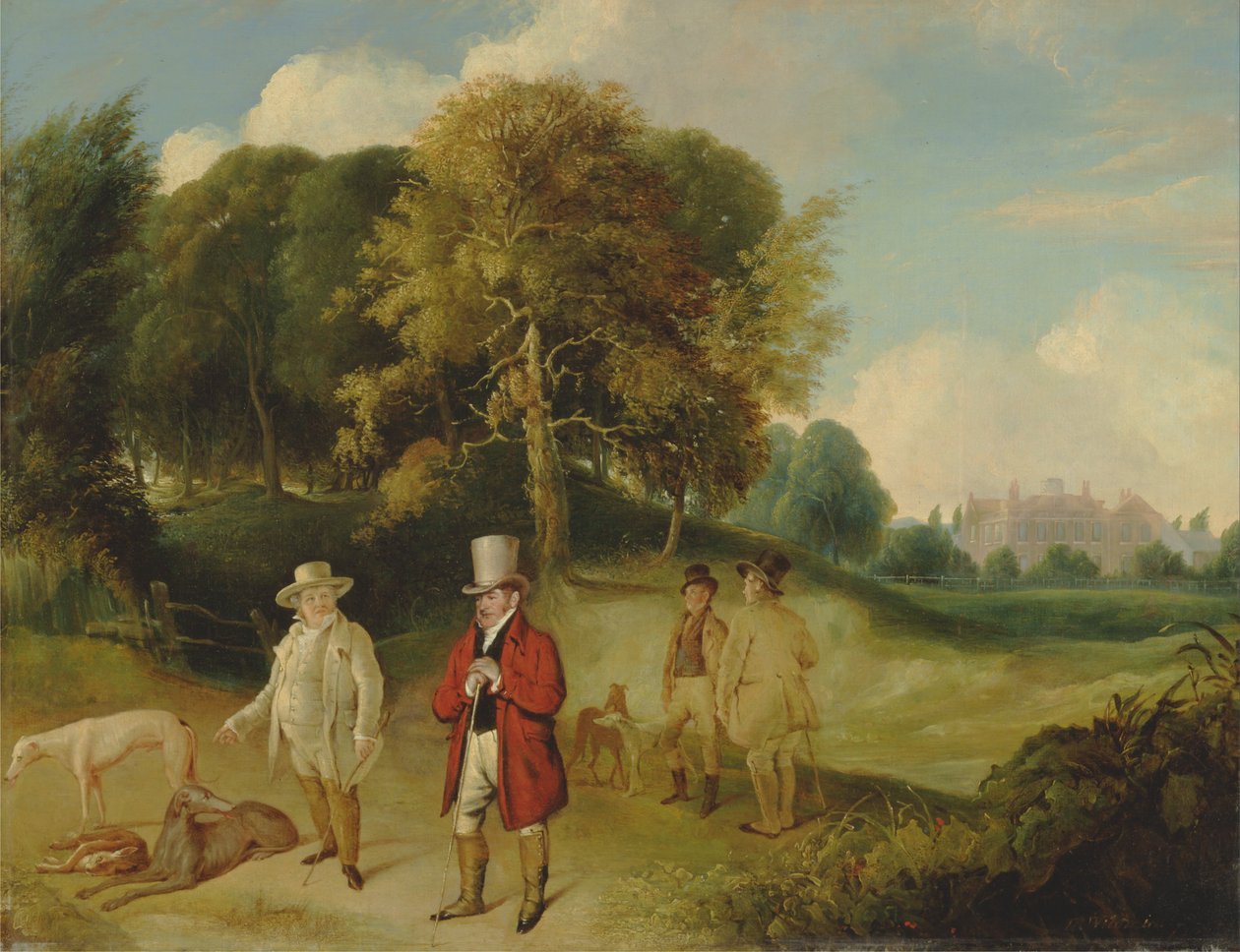 JMW Turner和Walter Fawkes在Farnley Hall 作者 约翰·罗伯特·怀德曼