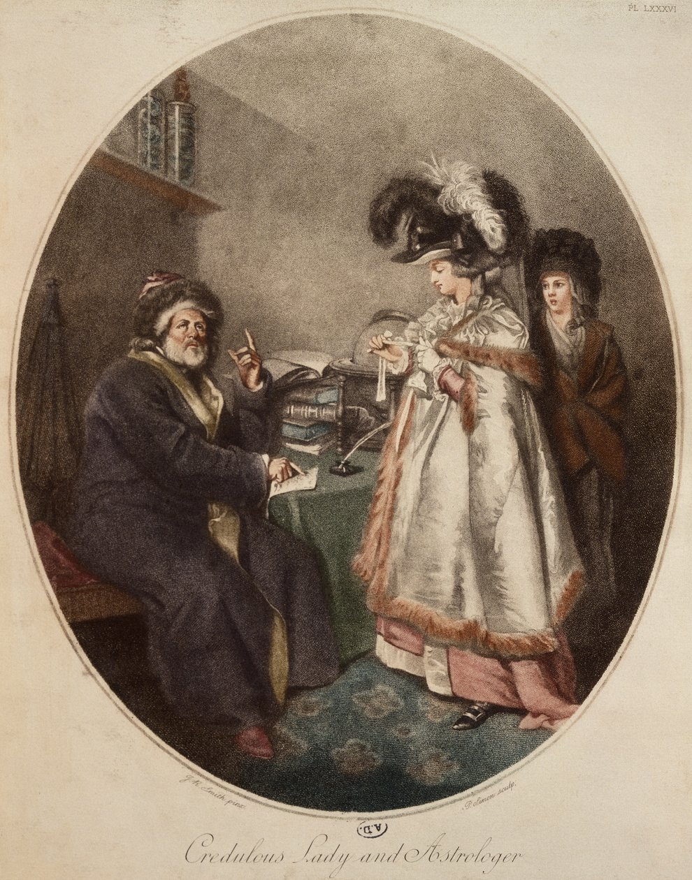 由Pierre Simon（dc1810）雕刻的信誉女士和占星家 作者 约翰·拉斐尔·史密斯