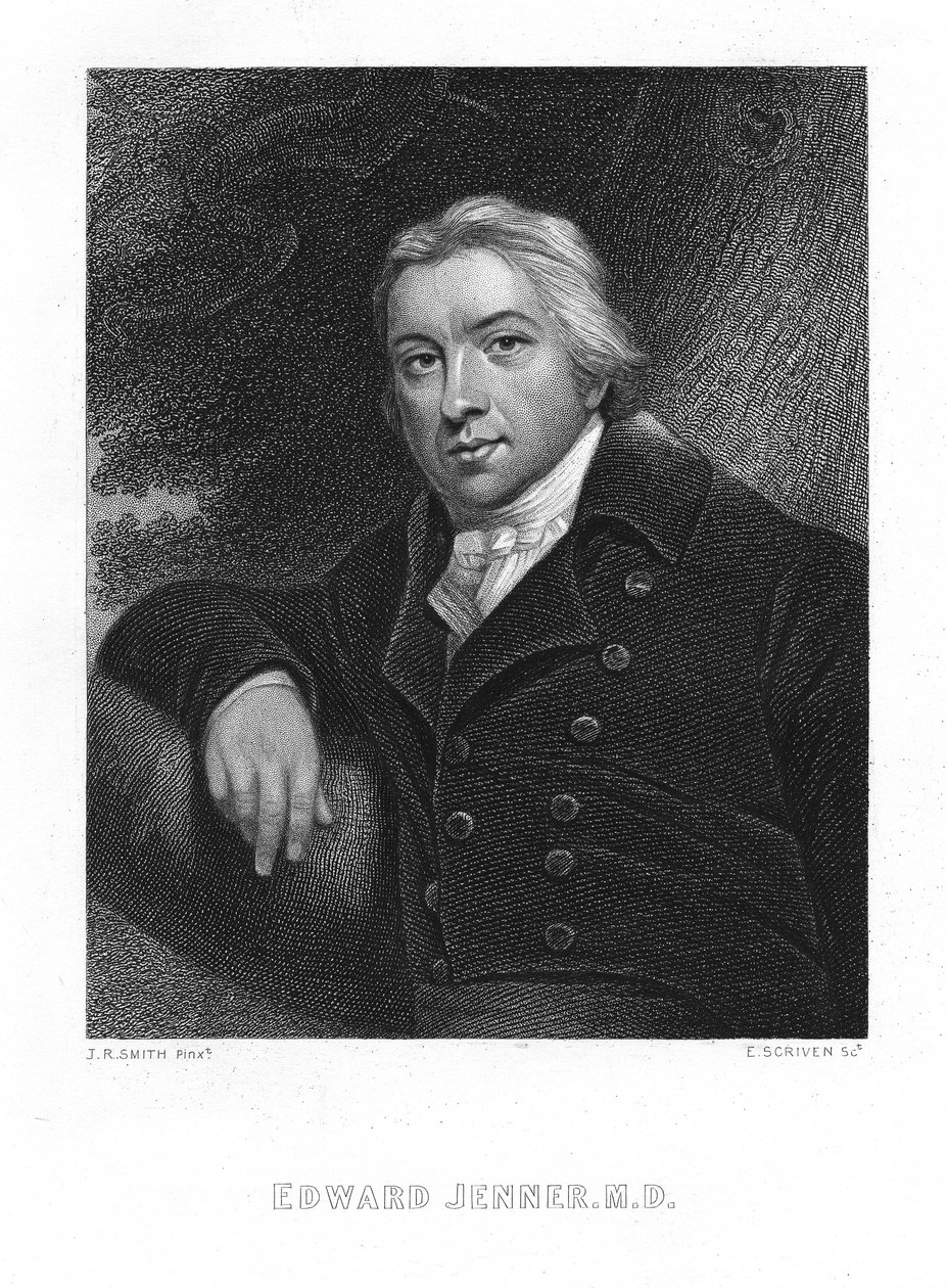 Edward Jenner，由E. Scriven雕刻 作者 约翰·拉斐尔·史密斯
