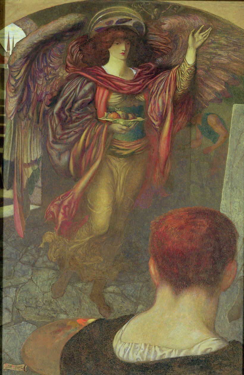 画家的愿景：安吉拉多萝西娅，1903年 作者 约翰·莱利·威尔默