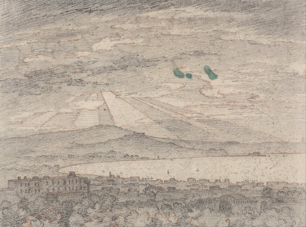 那不勒斯从Sir William Hamiltons Villa，Portici 作者 约翰·罗伯特·科森斯