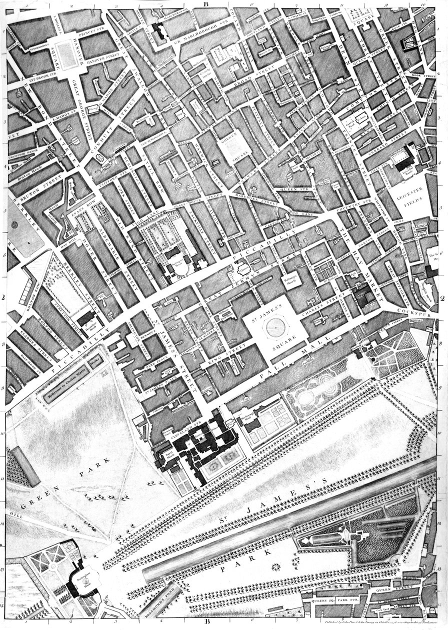 1746年伦敦圣詹姆斯地图 作者 约翰·罗克