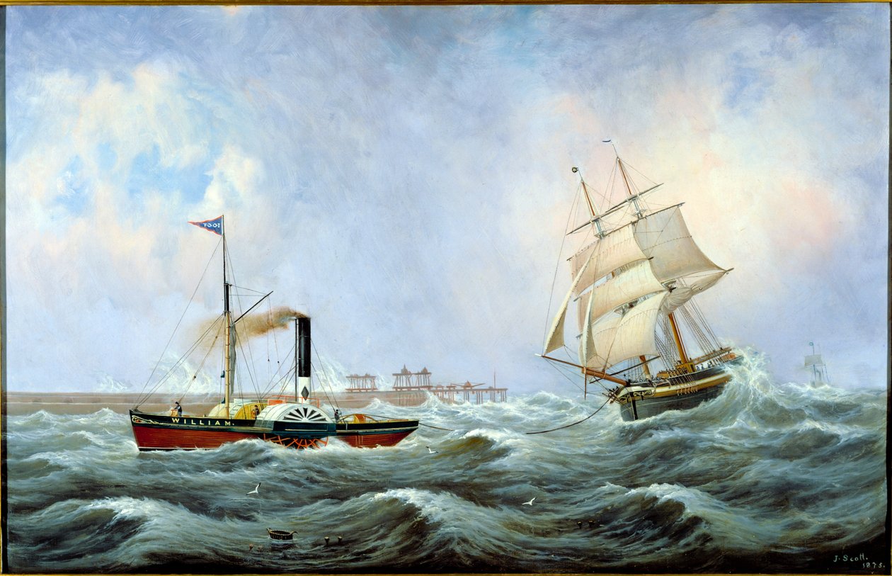 1875年布里格&39;兄弟之爱&39;和塔格&39;威廉&39; 作者 约翰·斯科特