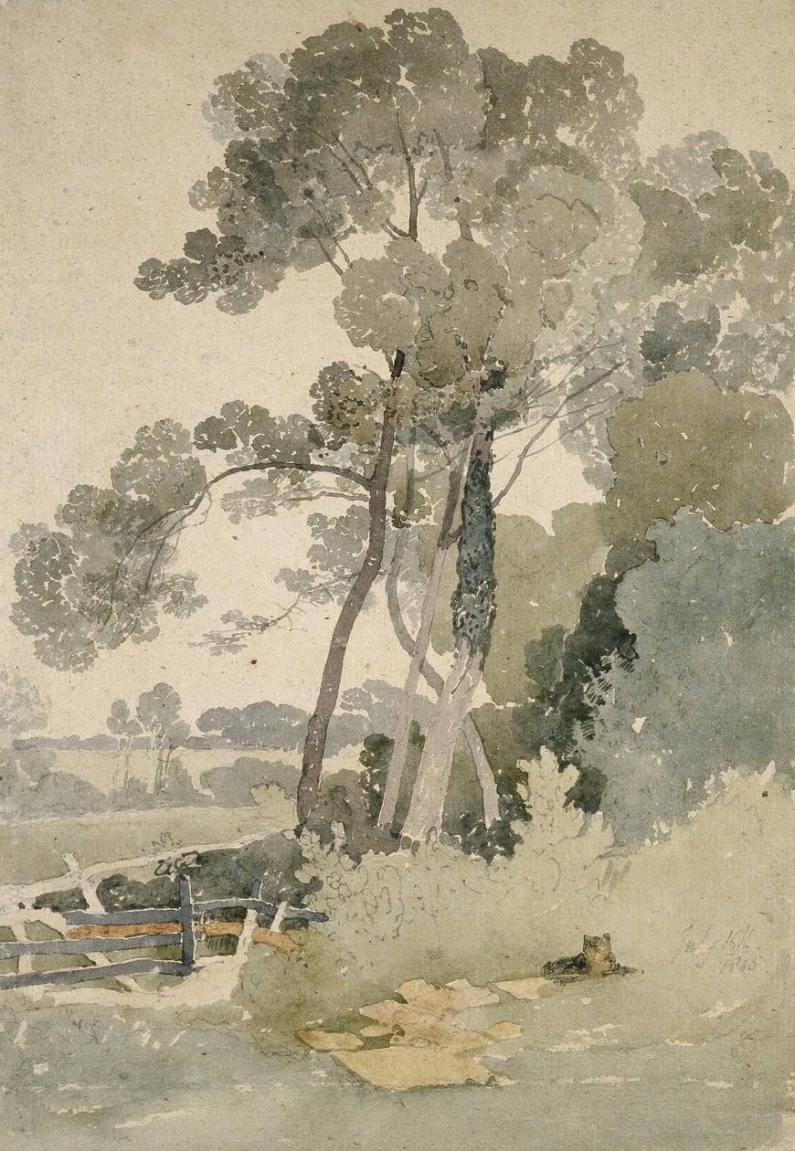 1865年，约克郡布兰兹比附近（纸上水彩） 作者 约翰·塞尔·科特曼