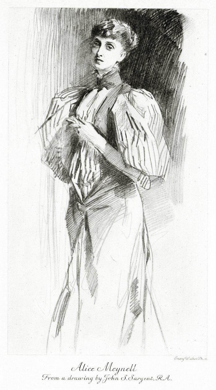 Alice Meynell，由Emery Walker雕刻，1913年 作者 约翰·辛格·萨金特