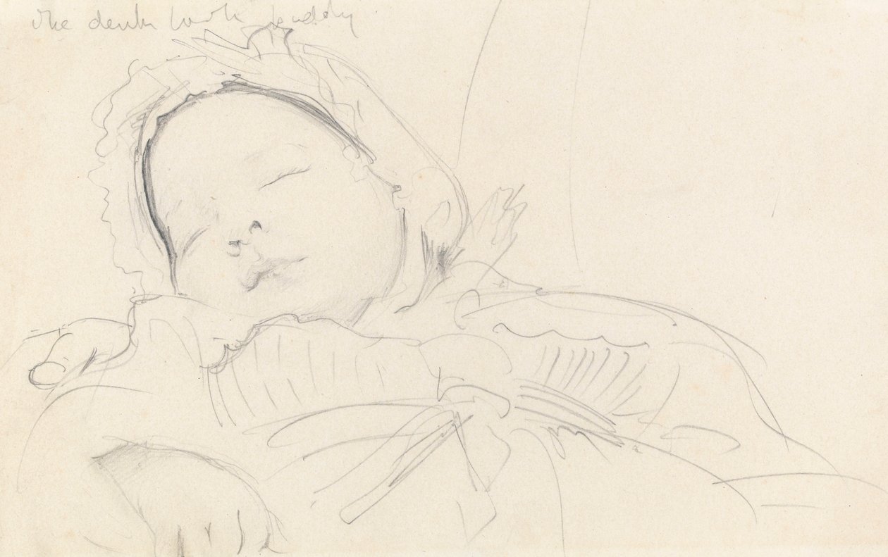 杰克米勒作为一个婴儿（b.1888），c.1888（纸上石墨） 作者 约翰·辛格·萨金特