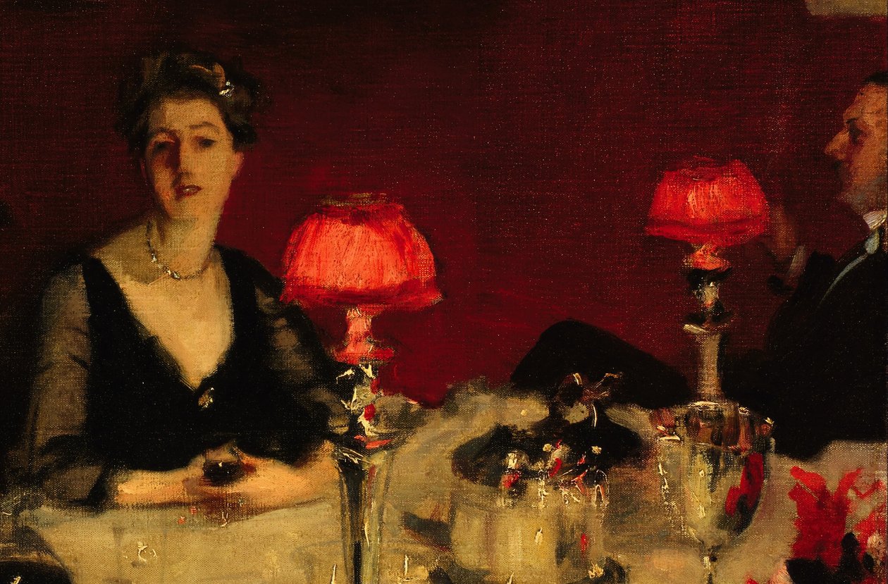 Le Verre de porto：Albert和Edith Vickers的细节 作者 约翰·辛格·萨金特