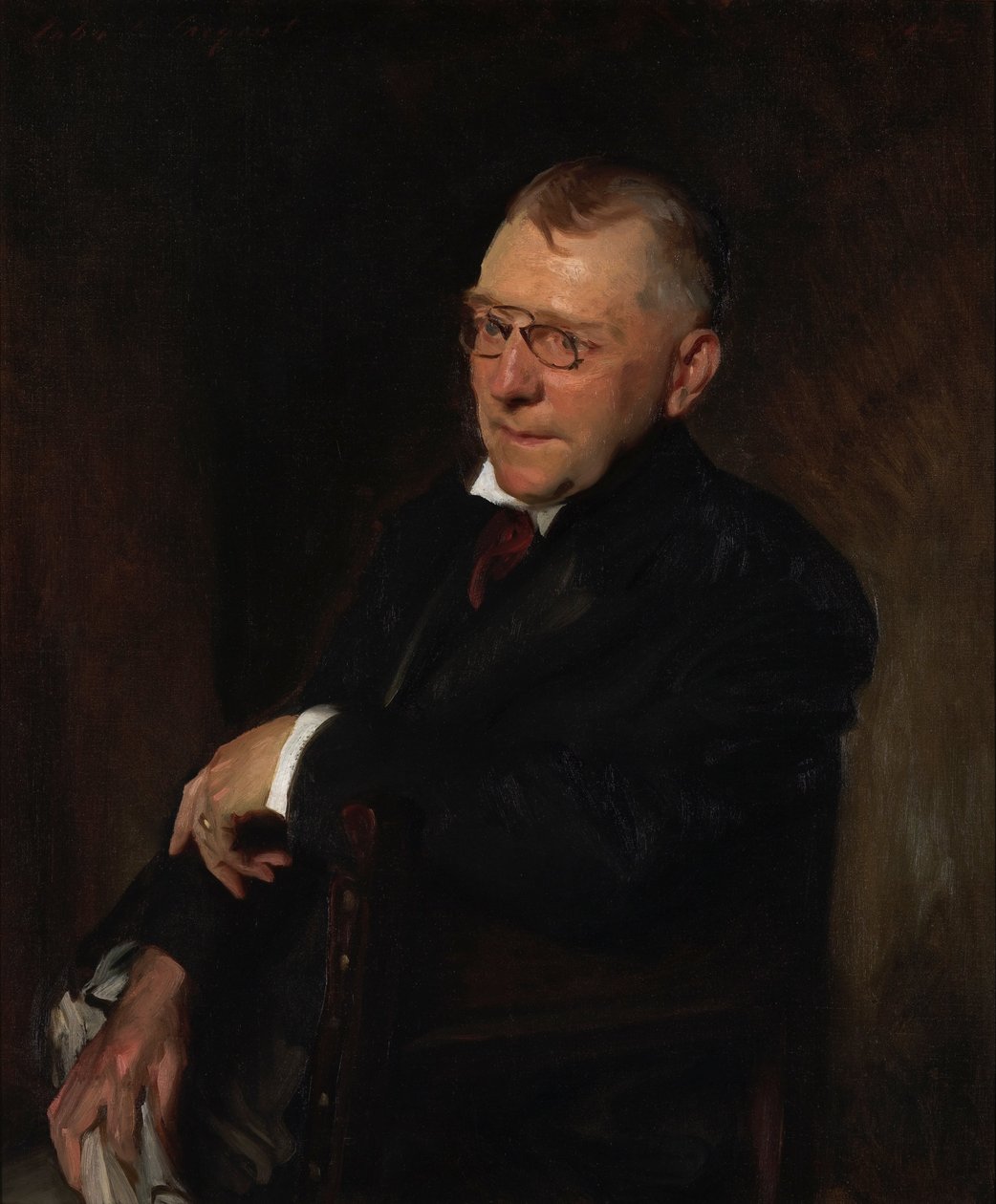 James Whitcomb Riley的肖像 作者 约翰·辛格·萨金特