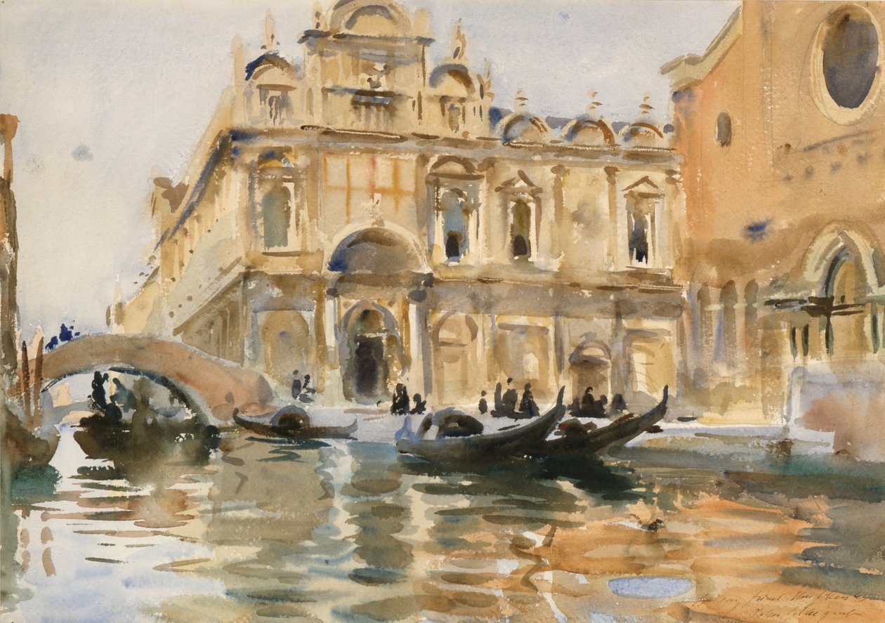 Rio dei Mendicanti，威尼斯 作者 约翰·辛格·萨金特