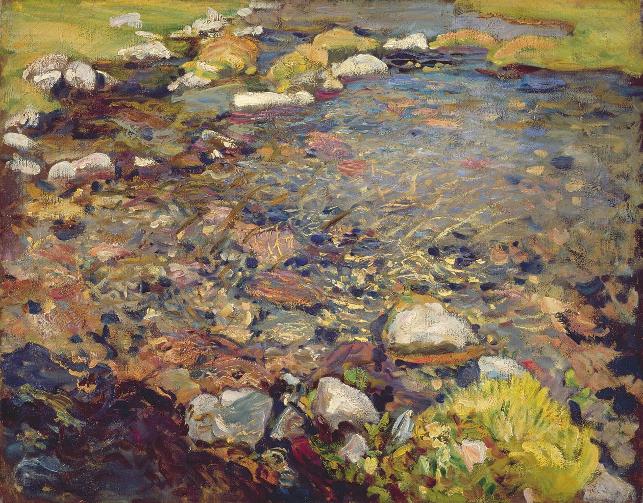 在Val d&39;Aosta，c.1909流 作者 约翰·辛格·萨金特
