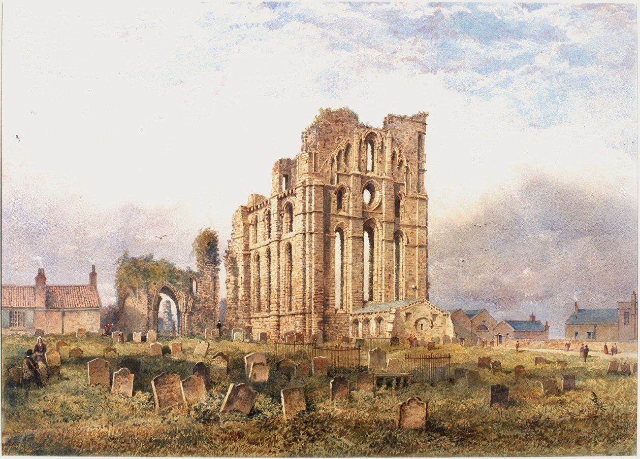 Tynemouth Priory，East End，1878（bodycolour，pencil und wc on paper） 作者 约翰·斯托里