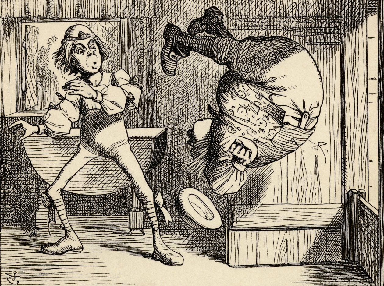 1891年出版的路易斯·卡罗尔（Lewis Carroll）的“爱丽丝梦游仙境”（Alice&39;s Adventures in Wonderland）中，威廉神父做了一个翻筋斗 作者 约翰·坦尼尔