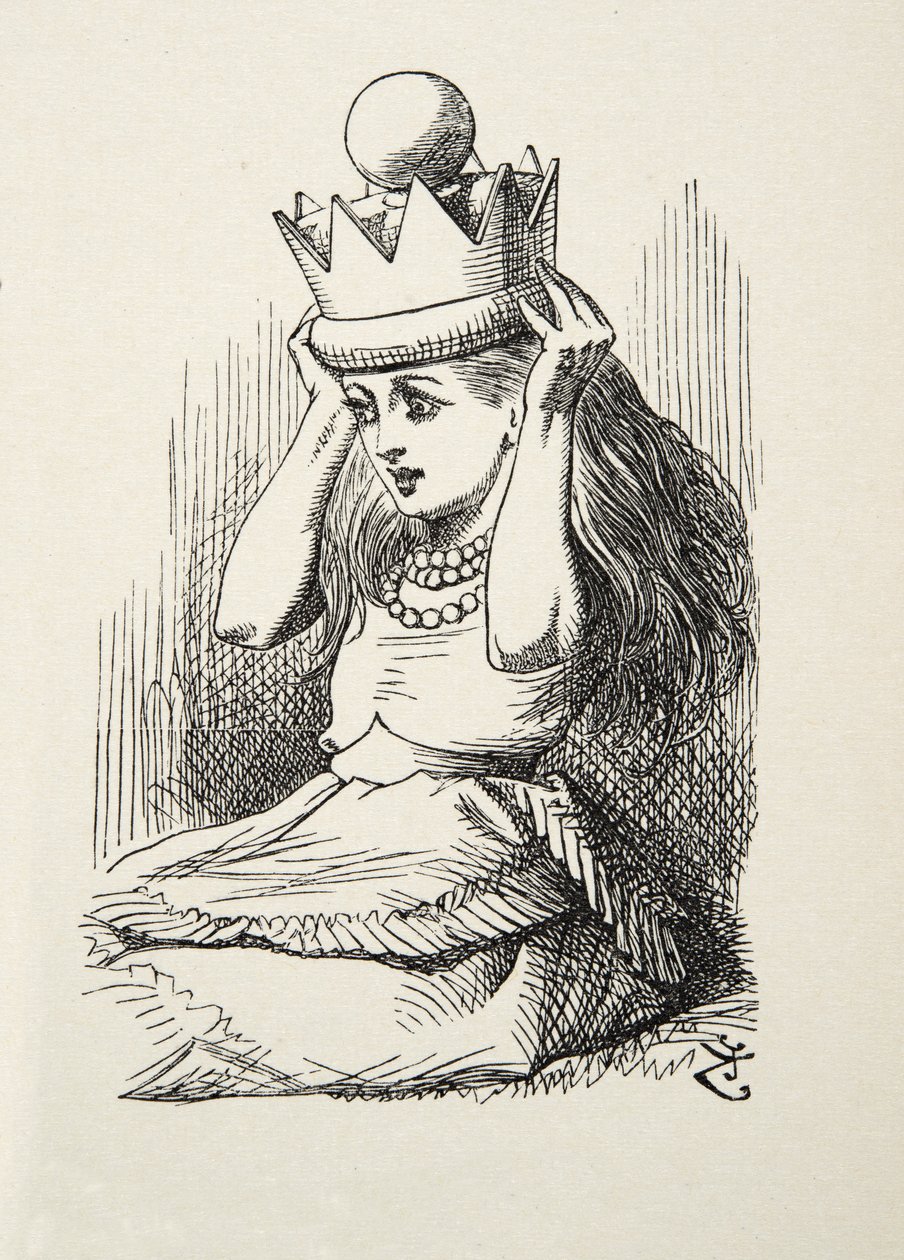 爱丽丝女王，插图来自刘易斯卡罗尔（1832  -  98年）的窥镜，1872年 作者 约翰·坦尼尔