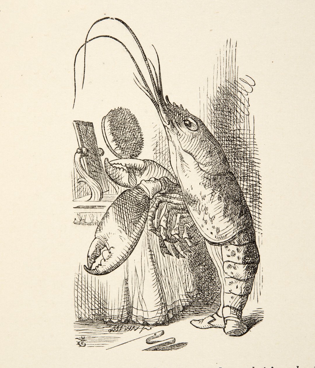 龙虾的声音，来自刘易斯卡罗尔（1832  -  98年）的艾丽西斯奇妙冒险（Alices Adventures in Wonderland），1891年出版 作者 约翰·坦尼尔