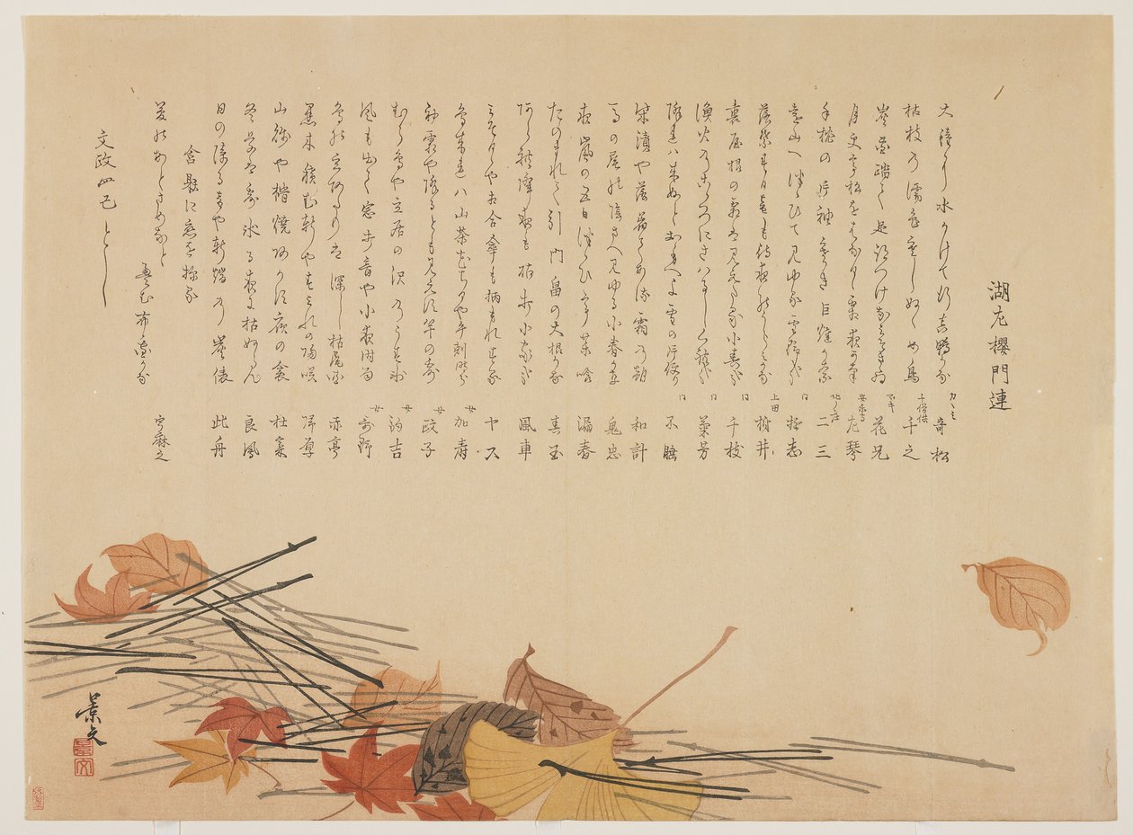 （死叶和松针），1821年 作者 约翰·托马斯·巴伯·博蒙特