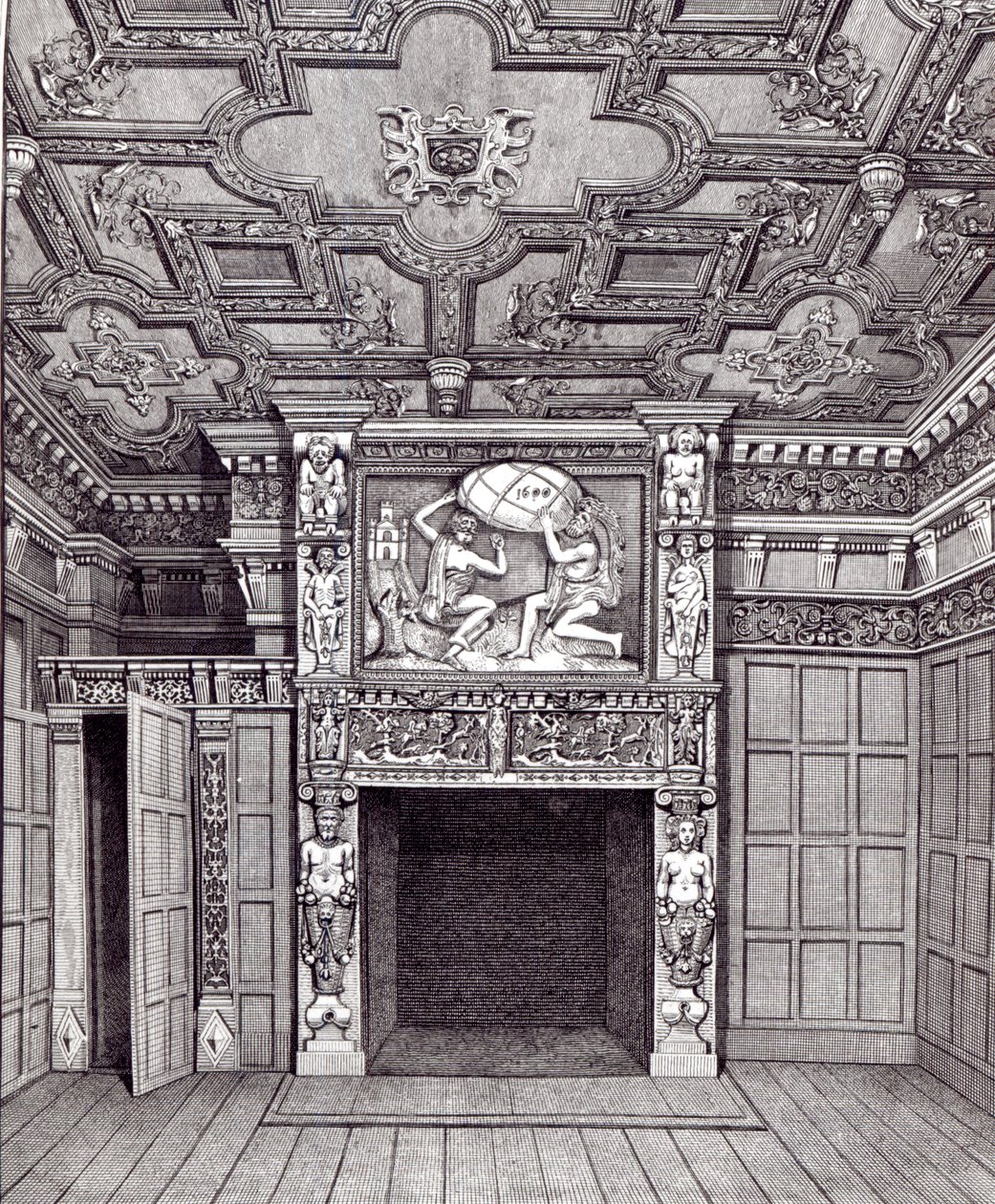1810年Paul Pindar爵士的Bishopsgate街一楼东视图 作者 约翰·托马斯·史密斯