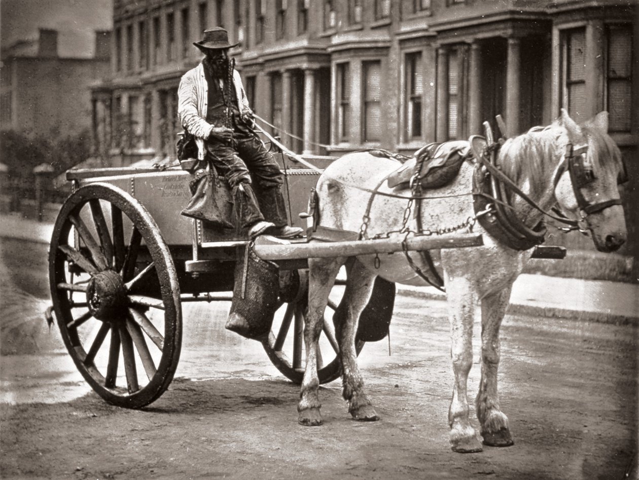 The Water-Cart，来自&39;伦敦街头生活&39;，由J. Thomson和Adolphe Smith于1877年创作 作者 约翰汤姆森