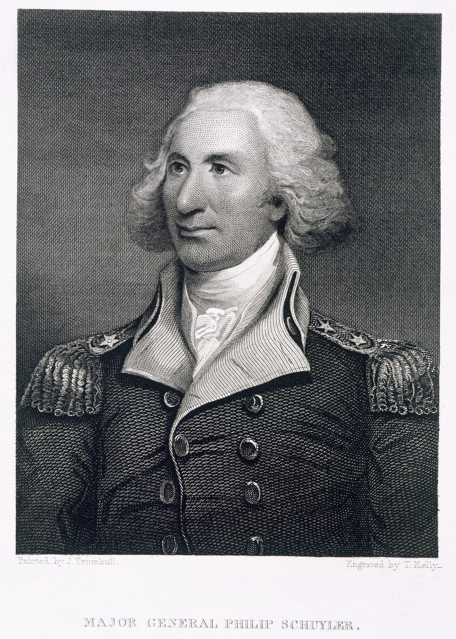 由Thomas Kelly镌刻的Philip Schuyler少将的肖像（c.1795-c.1841） 作者 约翰·特伦布尔