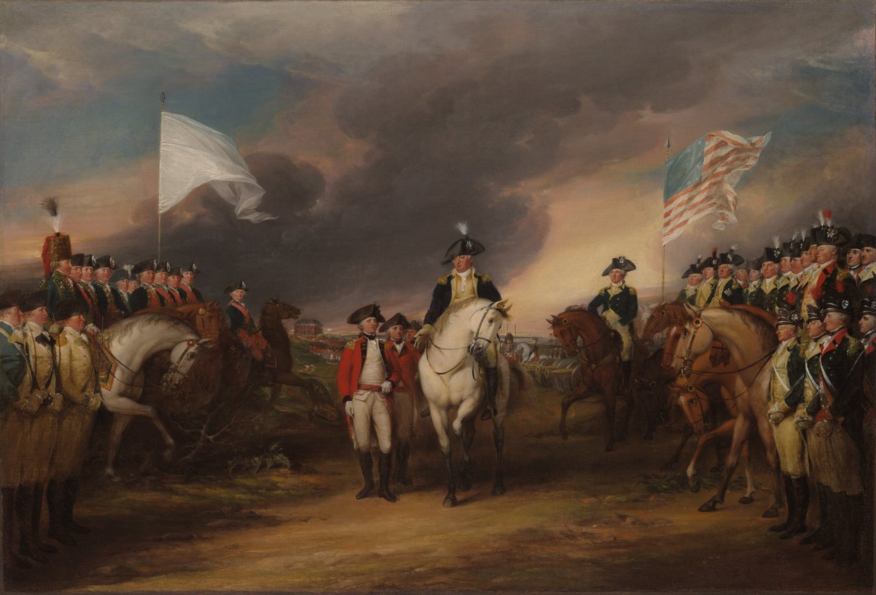 1787年10月19日，1787-c.1828，约克镇的康沃利勋爵投降 作者 约翰·特伦布尔