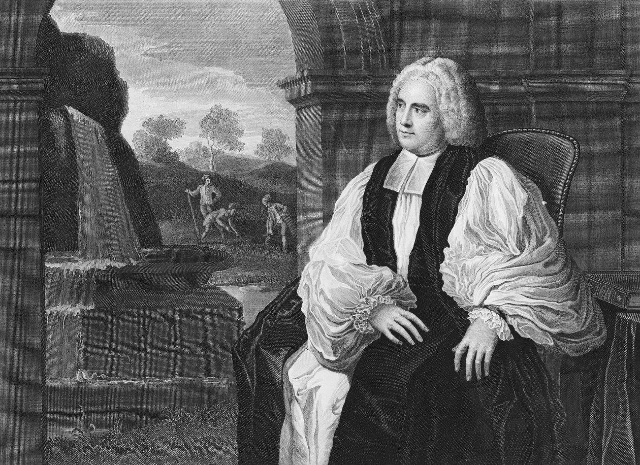 正确的牧师George Berkeley，爱尔兰Cloyne的主教主教，由William Skelton，1800年刻。 作者 约翰·范德班克