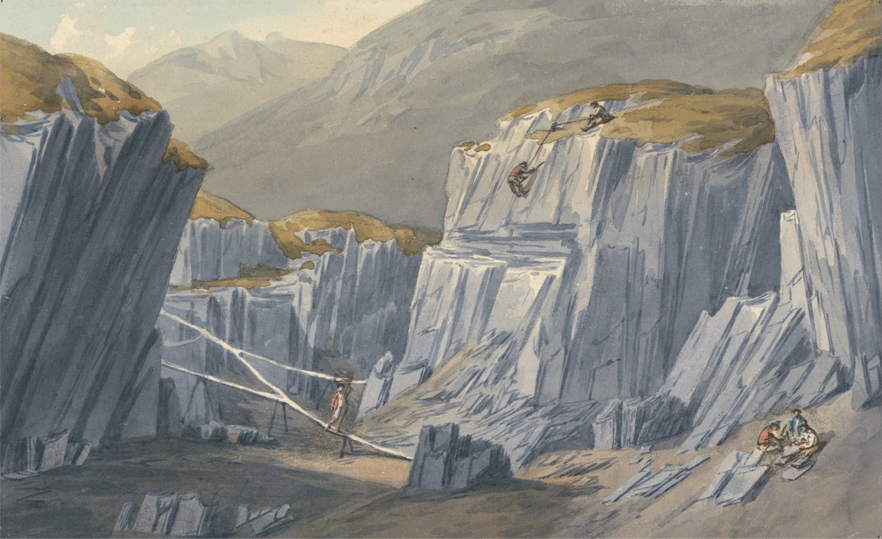 Bron Llwyd的Slate Quarries 作者 约翰·沃威克·史密斯