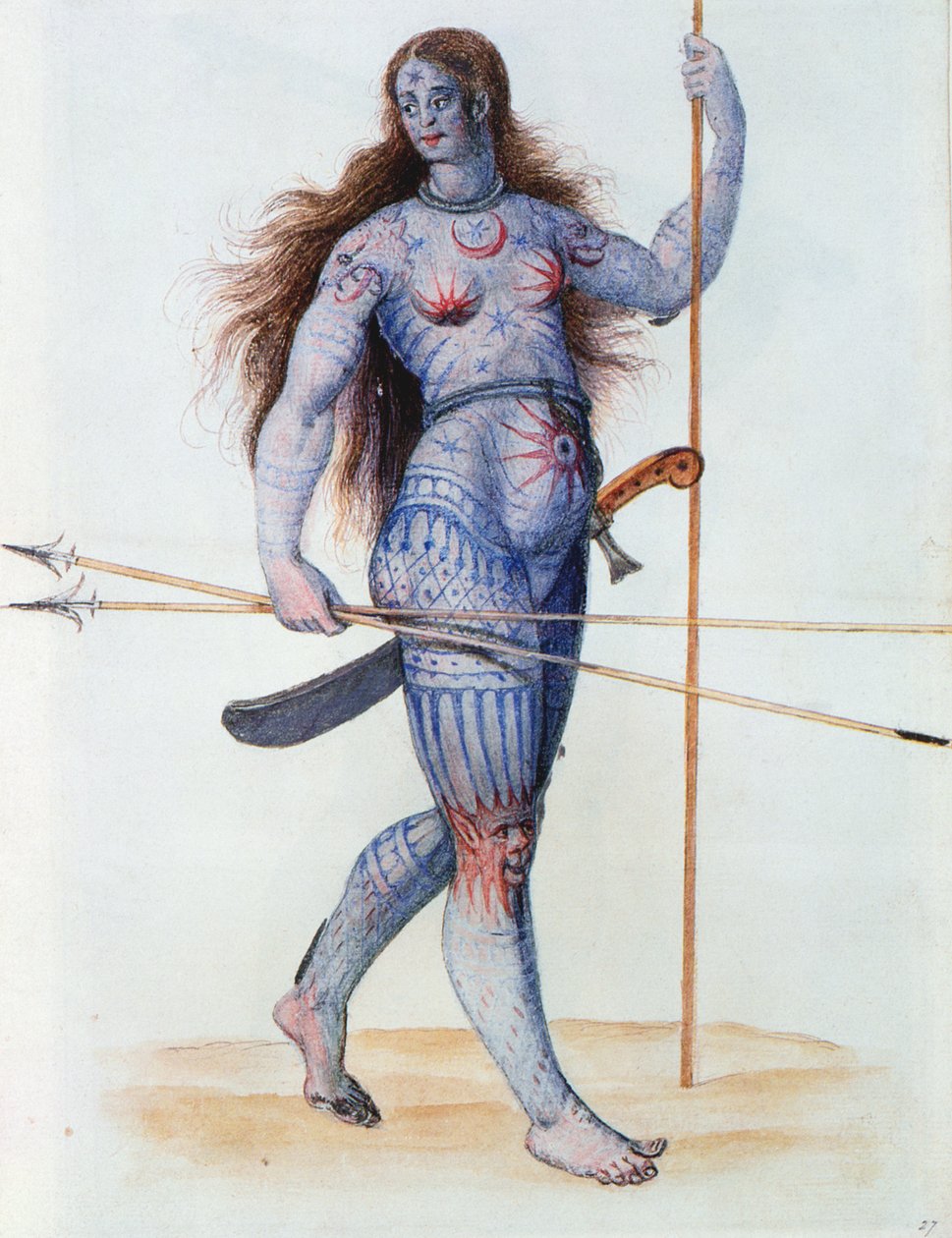 Pictish Woman（石版画） 作者 约翰怀特