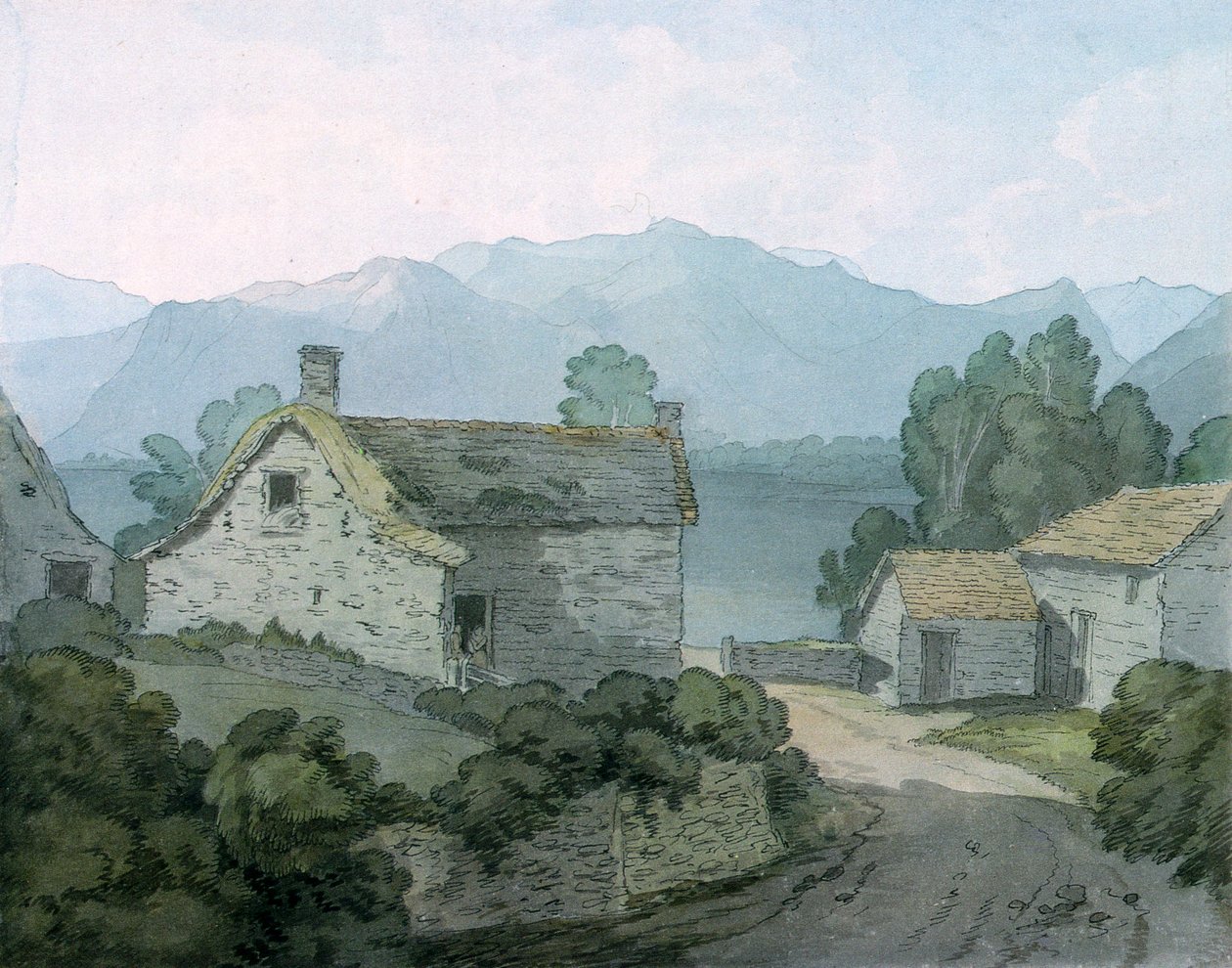 在Ullswater，坎伯兰郡，1791年 作者 约翰·怀特·雅培
