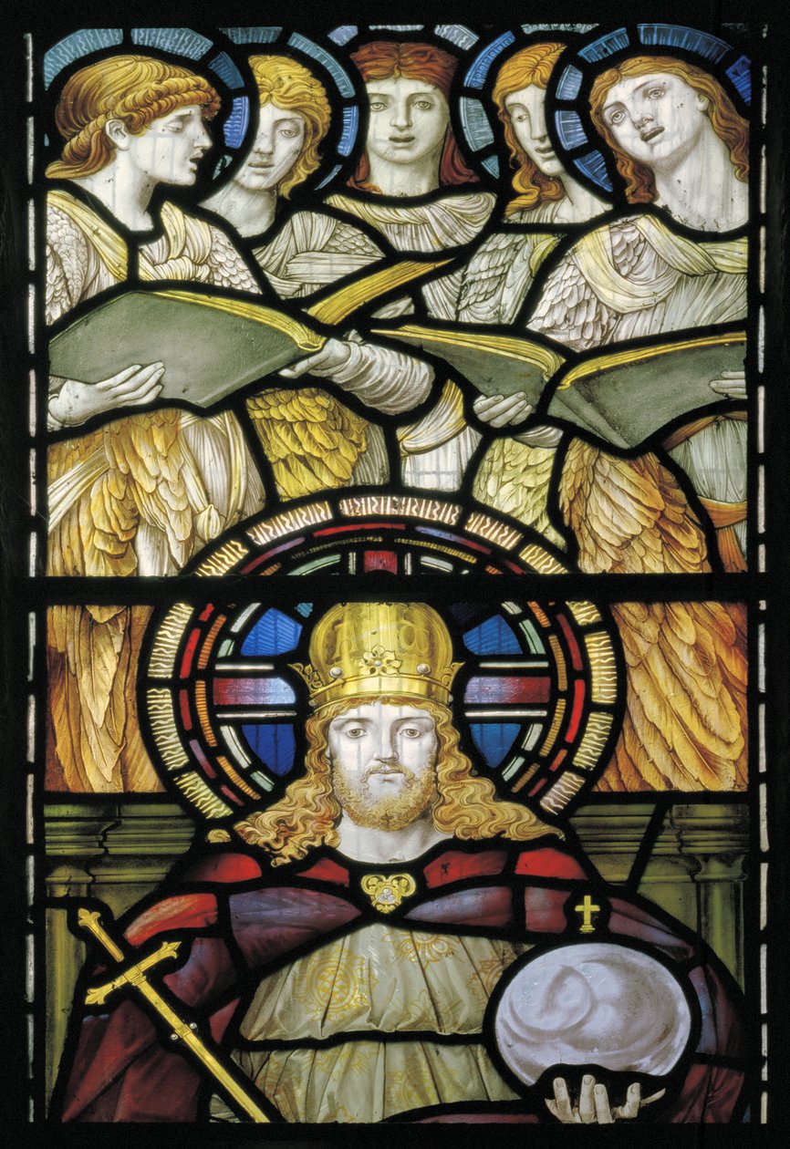 基督在陛下，Te Deum，East Window c.1888 作者 约翰·威廉·布朗