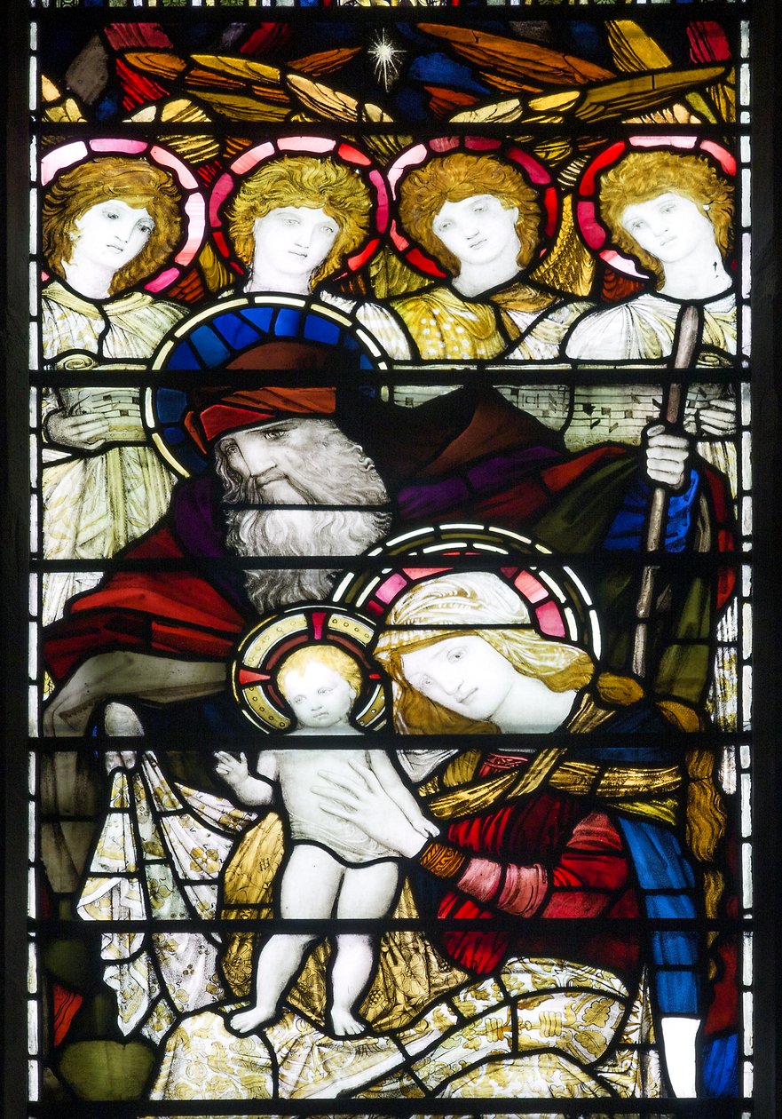 Jesmond，St George，Gateshead彩色玻璃公司，John William Brown（1842-1928），The Nativity，1888 作者 约翰·威廉·布朗