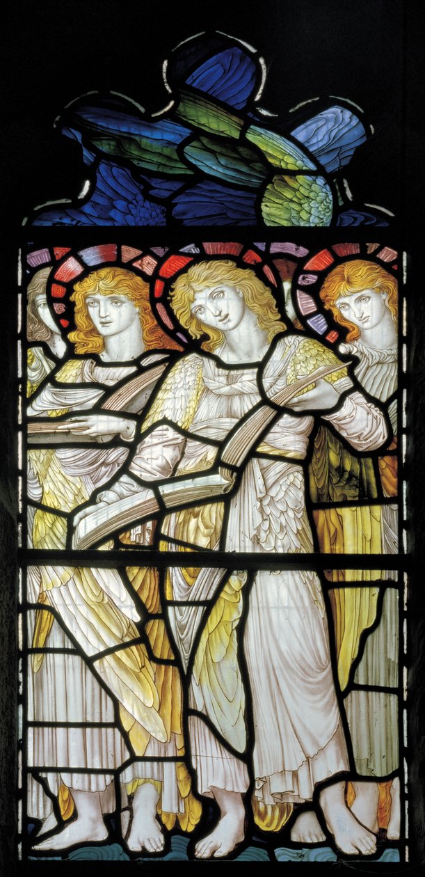 Singing Angels，Te Deum，East Window，c.1888 作者 约翰·威廉·布朗