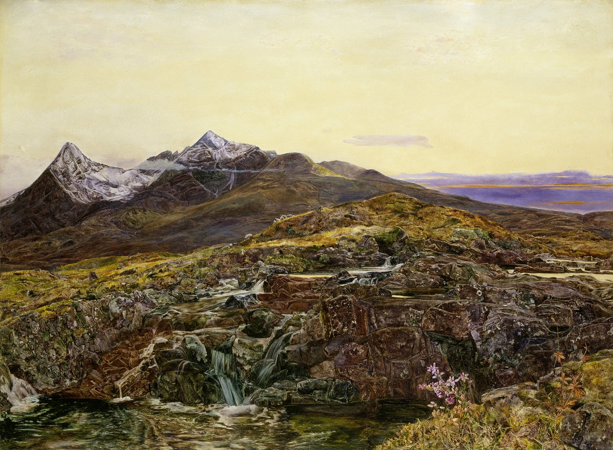 Cuillin Ridge，来自Sligechan的Skye，19世纪的布面油画） 作者 约翰·威廉·英奇博尔德