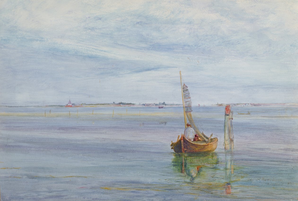 海的门，威尼斯，1873年 作者 约翰·威廉·英奇博尔德