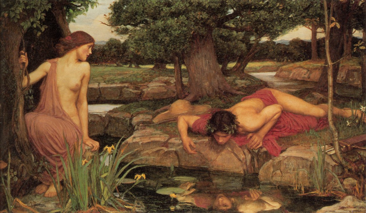 Echo和Narcissus 作者 约翰·威廉姆·沃特豪斯