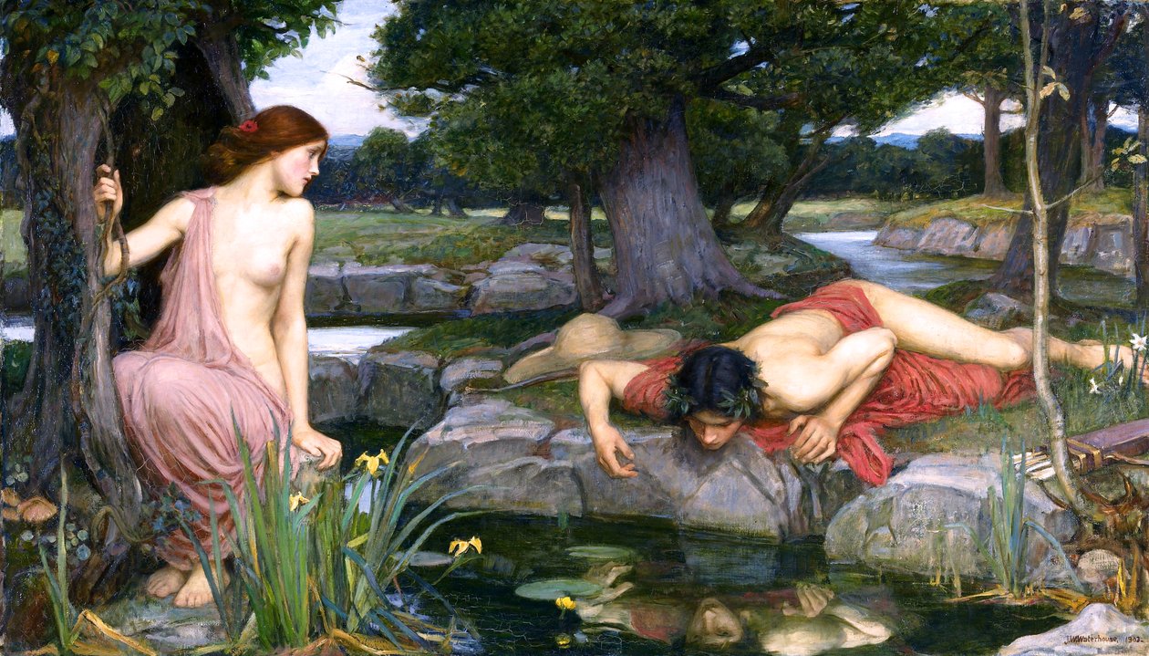 John William Waterhouse的Echo和Narcissus 作者 约翰·威廉姆·沃特豪斯
