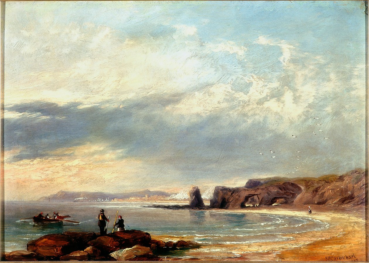 Marsden Rocks，桑德兰，1847年 作者 约翰·威尔逊·卡迈克尔
