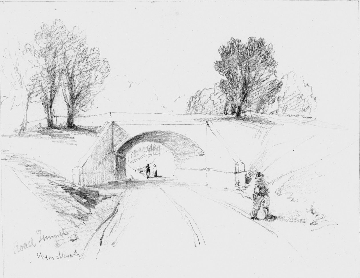 1833年Naworth附近的公路隧道 作者 约翰·威尔逊·卡迈克尔