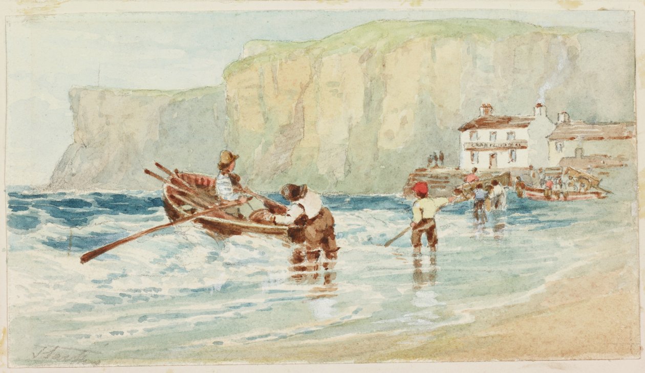 Staithes（bodycolour） 作者 约翰·威尔逊·卡迈克尔