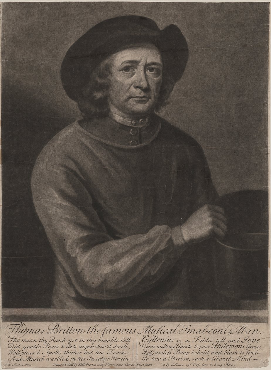 托马斯布里顿，约翰西蒙（1675-1751），1703（mezzotint） 作者 约翰·沃拉斯顿