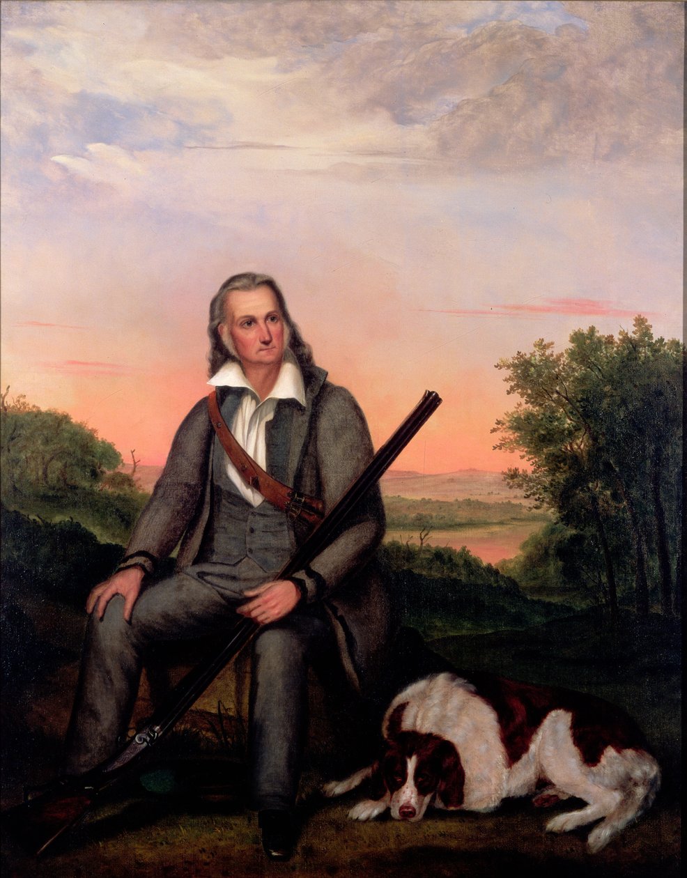 John James Audubon的肖像（1758-1851）c.1840-41（亚麻油） 作者 约翰·伍德豪斯·奥杜邦