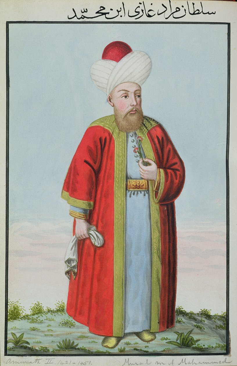 Amurath（Murad）II（1404-51）Sultan 1421-51，来自“土耳其皇帝画像系列”，1808年 作者 约翰·杨