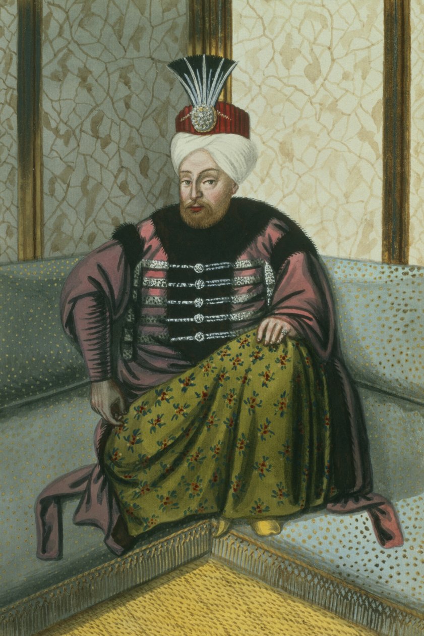 Mahomet（Mehmed）IV（1642-93）Sultan 1648-87，来自“土耳其皇帝画像系列”，1808年 作者 约翰·杨