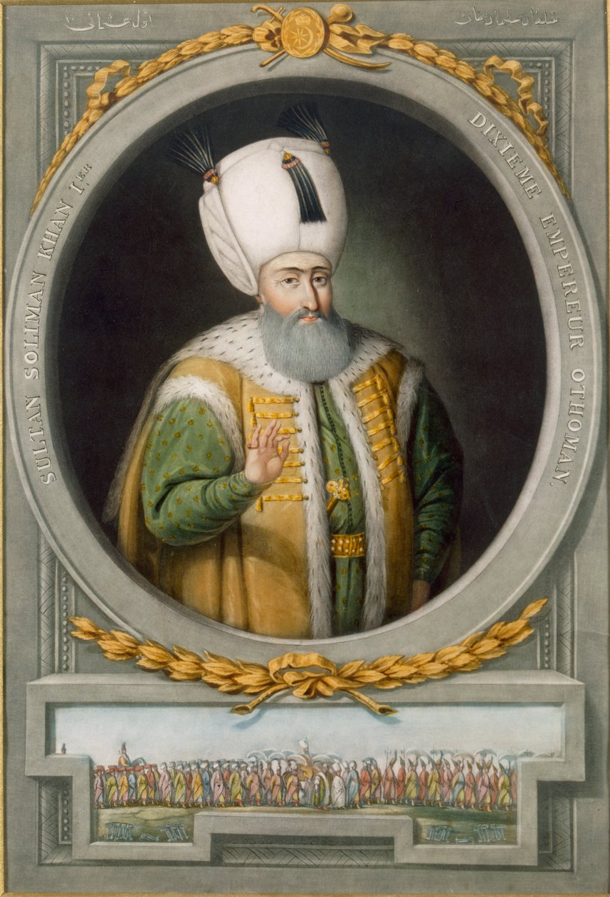 Sultan Suleiman Khan I，奥斯曼帝国的第10个苏丹，1815年 作者 约翰·杨