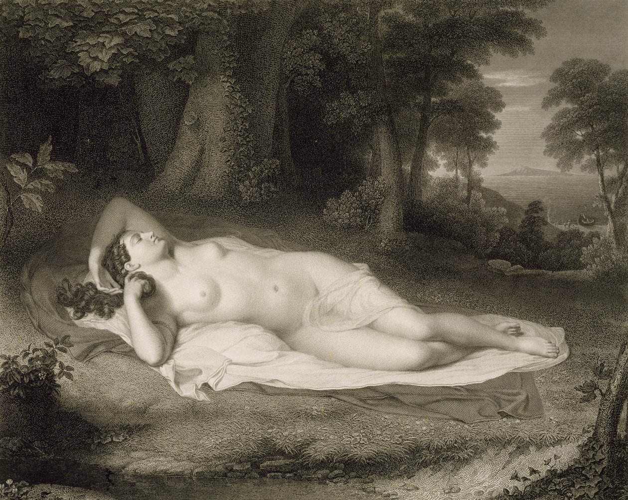 Ariadne，由Asher Brown Durand（1796-1886）雕刻 作者 约翰在范德林之后
