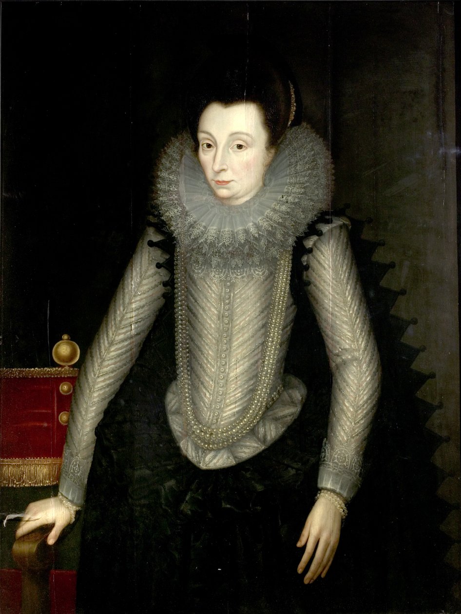 夫人的画象叫诺丁汉伯爵夫人，1600-05 作者 约翰·德·小克里茨
