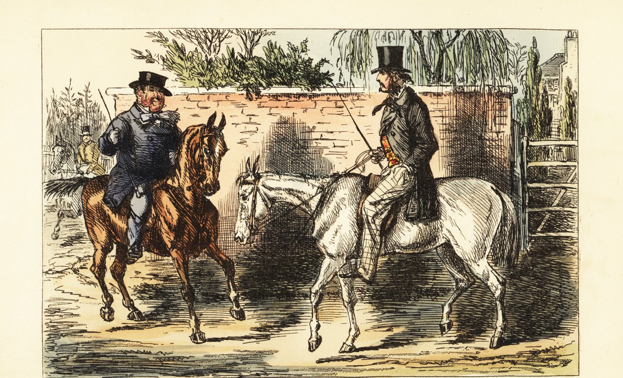 English gentleman on an old nag rejected by a man on a bay horse 作者 约翰（后）里奇